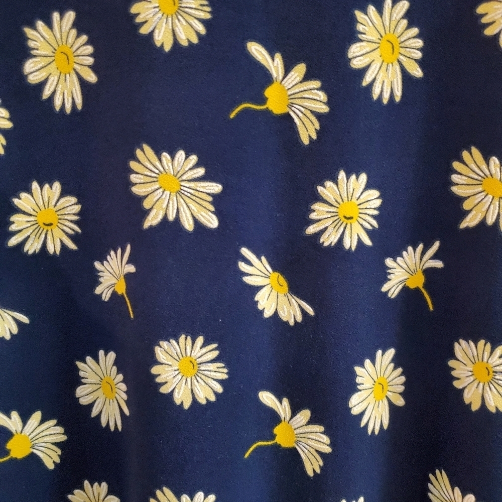 Blair Women's Boutique A-Line Daisy Dress Size XL Navy Color To Knee Great Dress - Picture 3 of 5